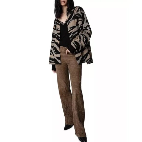 Zadig & Voltaire Maya We Tiger Wool Cardigan with Sequins Oversized Fit xs/s - Picture 4 of 15